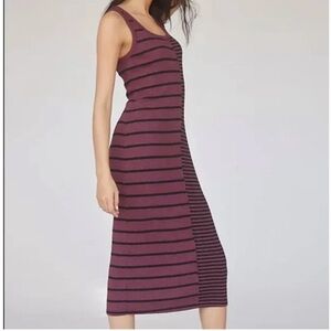 t.la ribbed midi dress